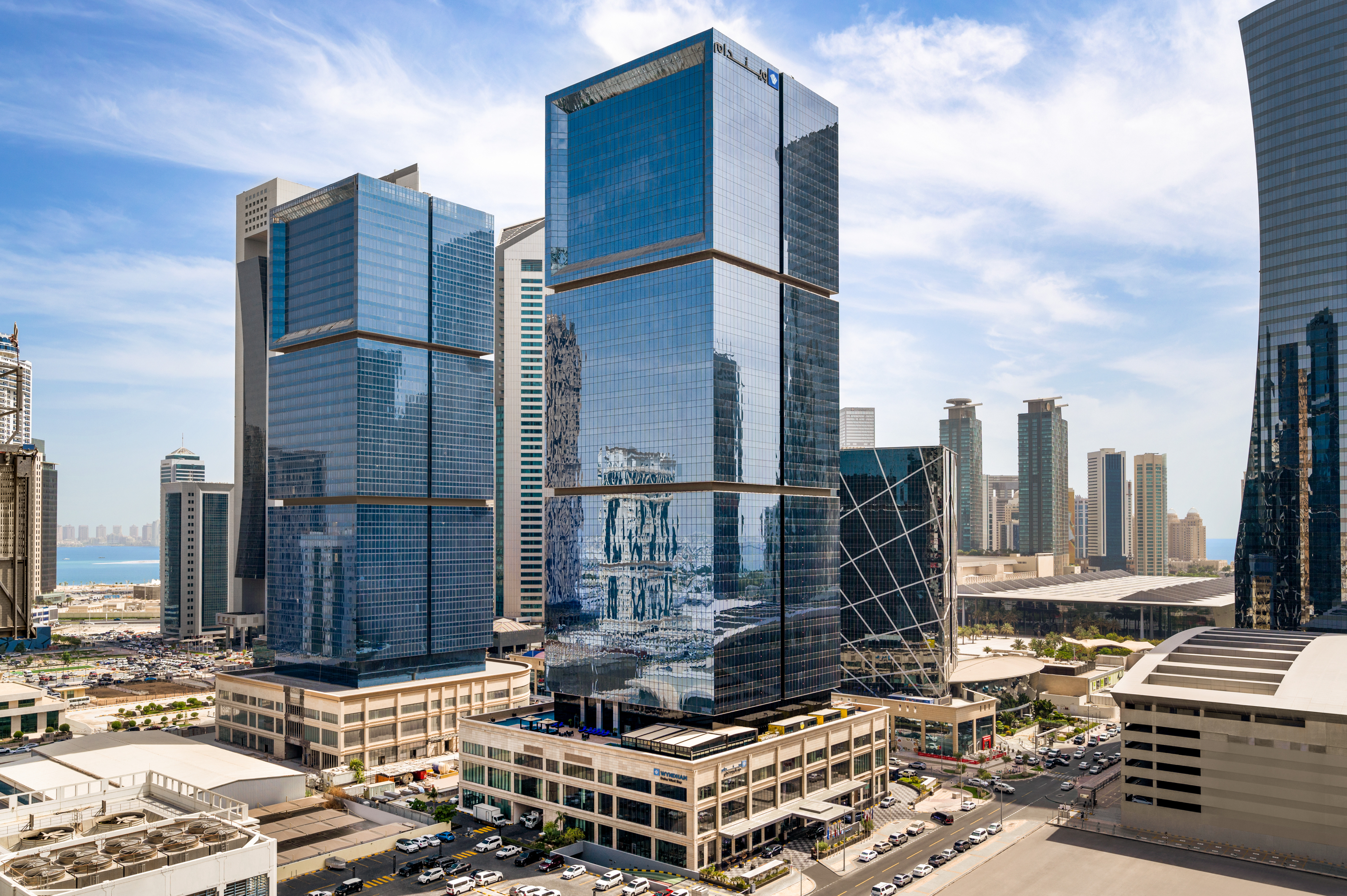 Exterior of Wyndham Doha West Bay hotel in Doha, Other than US/Canada
